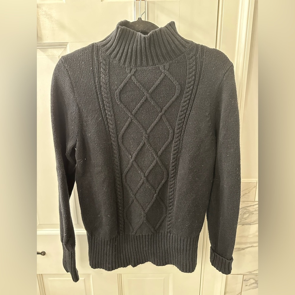 J Crew black turtleneck sweater , size S